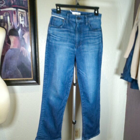 Moussy Vintage Women’s Blue Wash Jeans Made in Japan Size 27 Inseam 25 - Picture 1 of 6